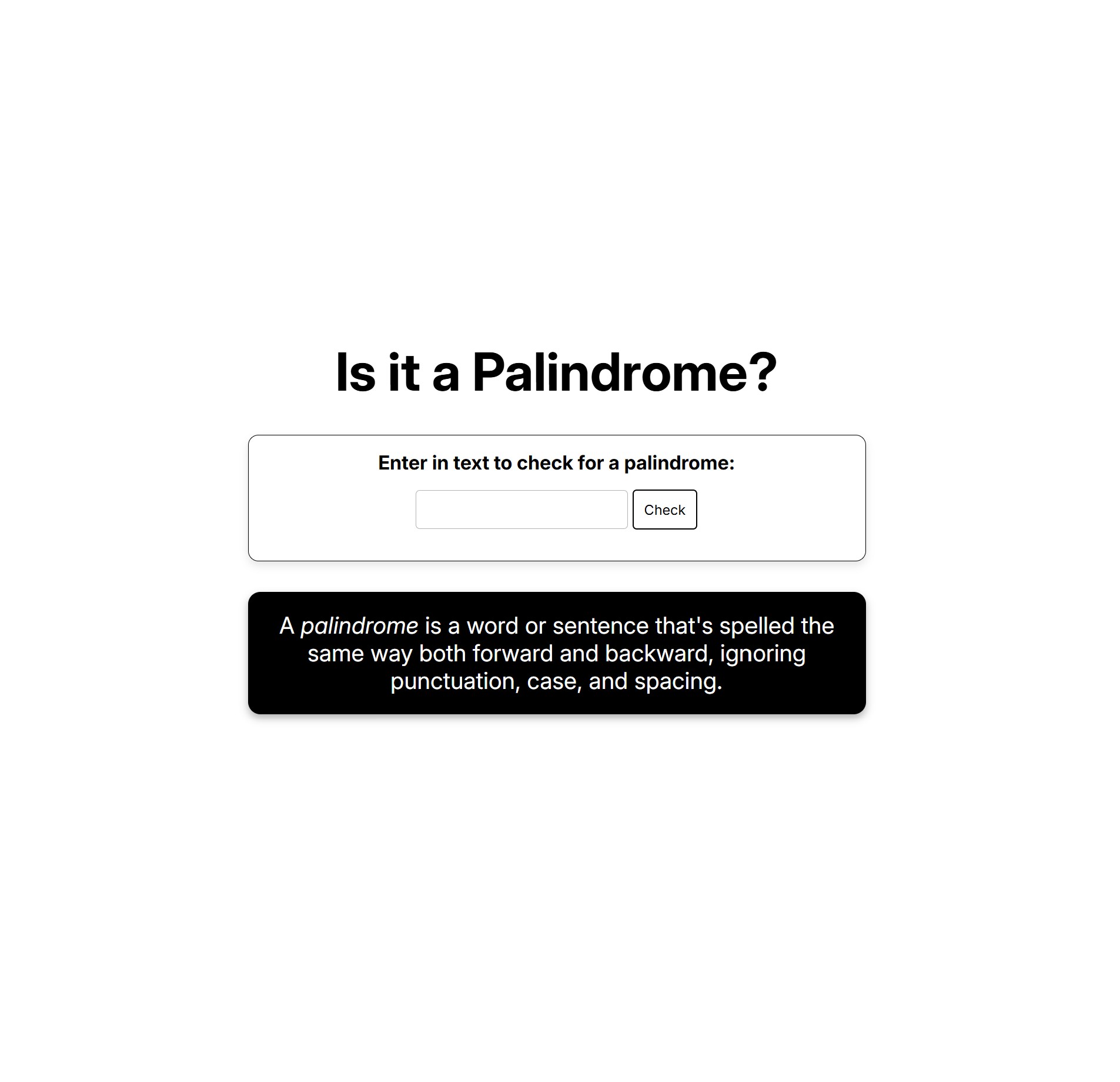 palindrome